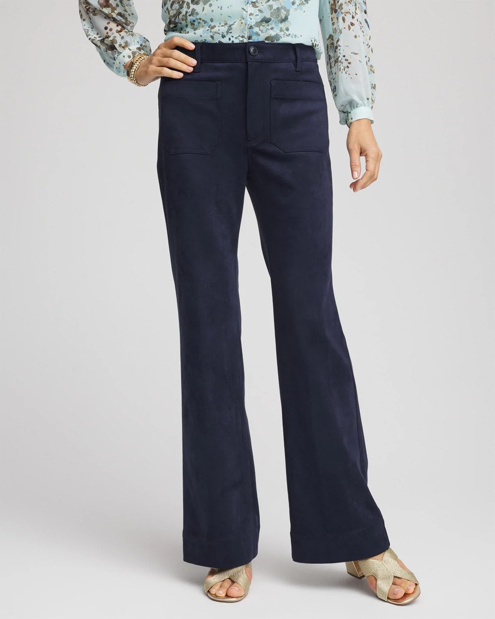 Faux Suede Bootcut Ankle Pants - Chico's