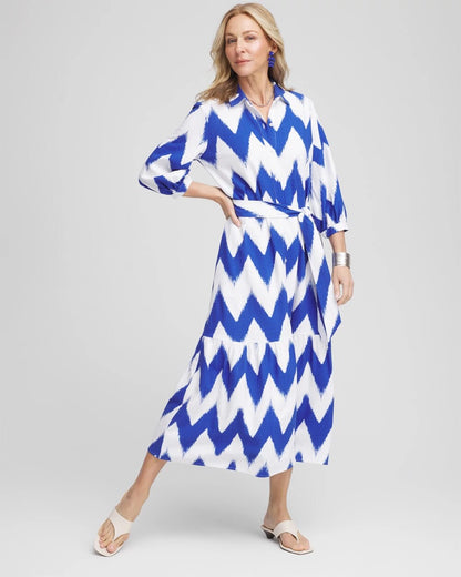 Chevron Striped Shirtdress - Chico's