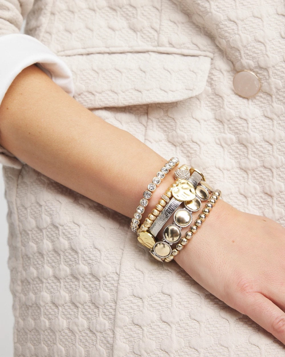 Gold Heart Stretch Bracelet - Chico's