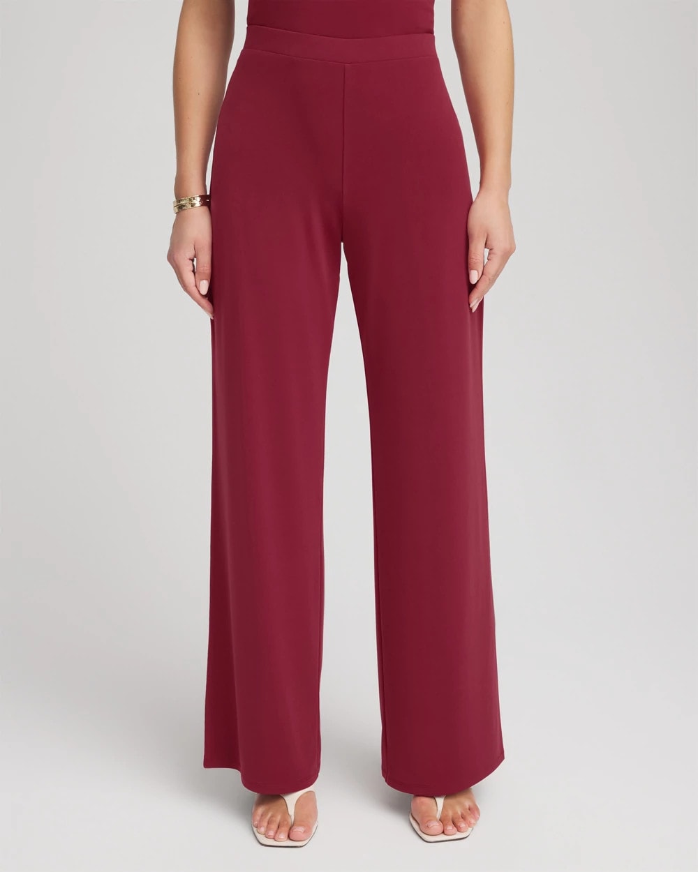 Petite Travelers™ Knit Wide-Leg Pants - Chico's