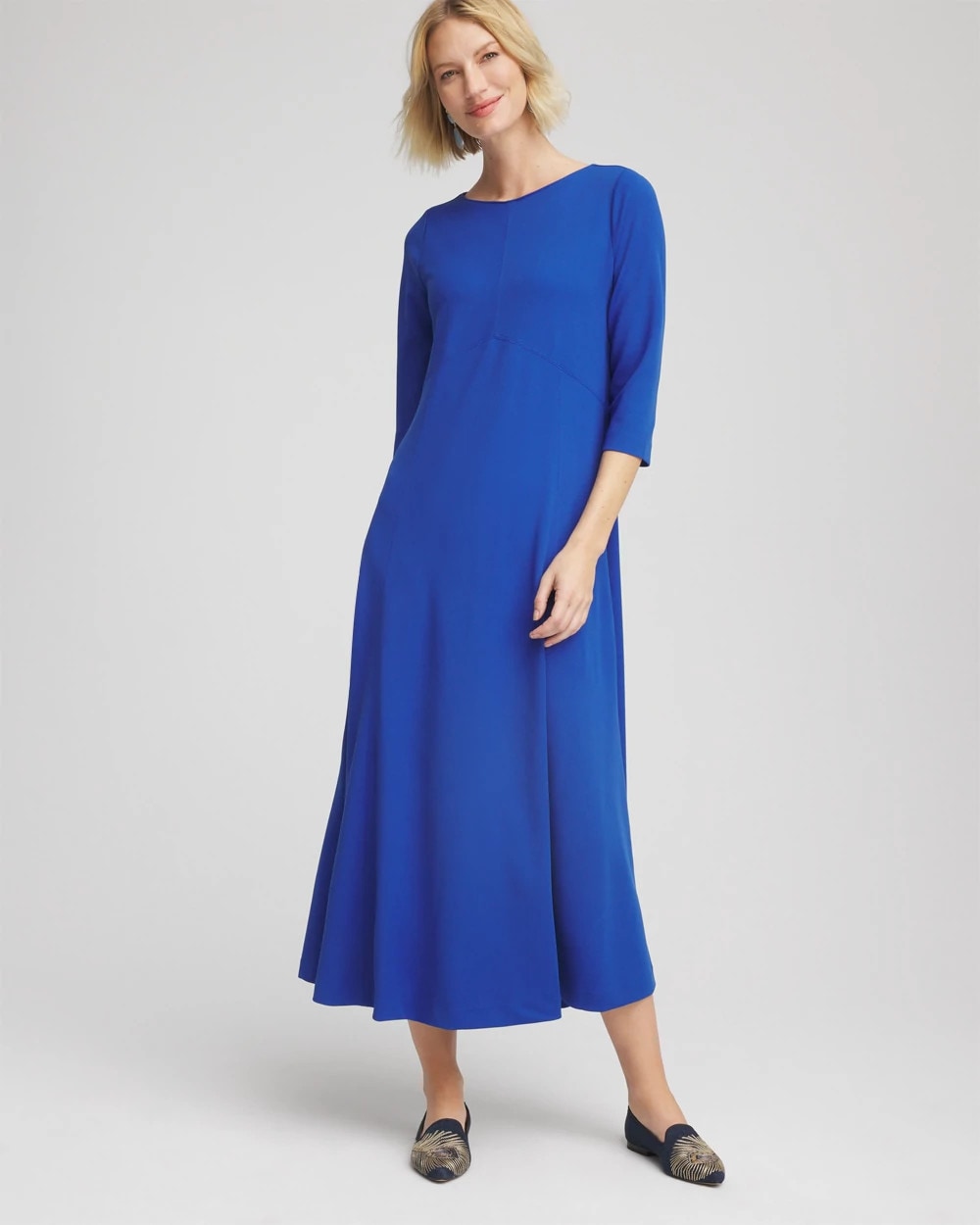Petite Seamed Crepe Maxi Dress - Chico's