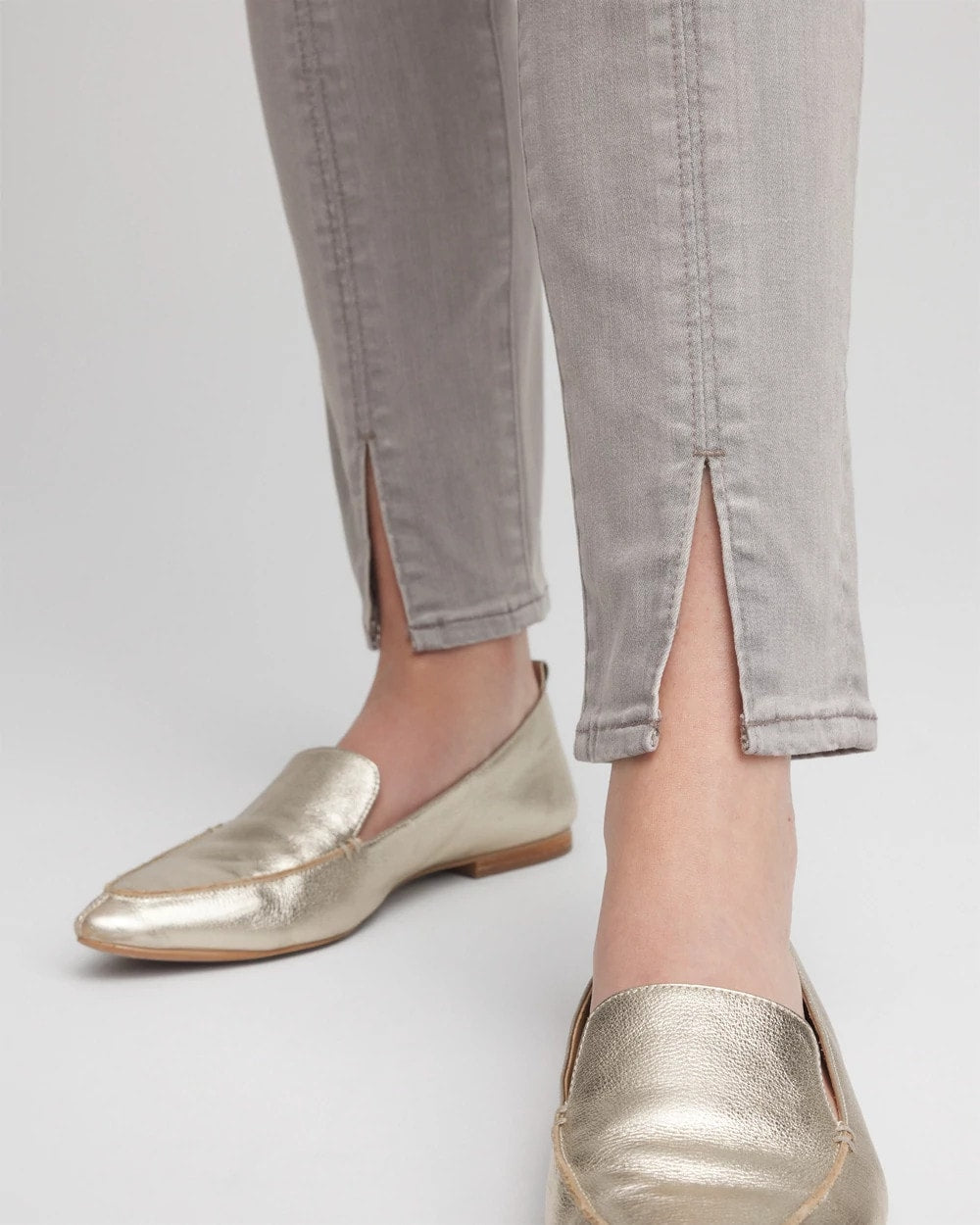 Petite Silver Pull-On Slim Ankle Jeggings - Chico's